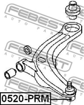 679 р. Шаровая опора Febest (левая/правая) Mazda 323/Familia седан BJ дорестайлинг (1998-2000)  с доставкой в г. Керчь. Увеличить фотографию 2