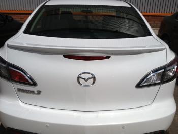3 899 р. Лип спойлер MV-Tuning  Mazda 3/Axela  BL (2009-2013) дорестайлинг седан, рестайлинг седан (Неокрашенный)  с доставкой в г. Керчь. Увеличить фотографию 3
