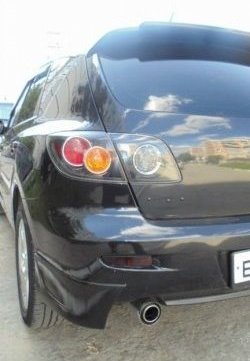 3 199 р. Клыки на задний бампер Style Mazda 3/Axela BK дорестайлинг, хэтчбэк (2003-2006) (Неокрашенная)  с доставкой в г. Керчь. Увеличить фотографию 2