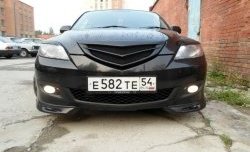 3 189 р. Решётка радиатора Style v3 (планка в середине)  Mazda 3/Axela  BK (2006-2009) рестайлинг, хэтчбэк (Неокрашенная)  с доставкой в г. Керчь. Увеличить фотографию 2