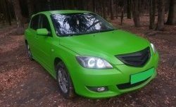 3 189 р. Решётка радиатора Style v3 (планка в середине)  Mazda 3/Axela  BK (2006-2009) рестайлинг, хэтчбэк (Неокрашенная)  с доставкой в г. Керчь. Увеличить фотографию 5