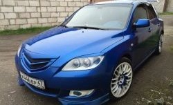 Решётка радиатора Style v3 (планка в середине) Mazda 3/Axela  BK (2006-2009) рестайлинг, хэтчбэк