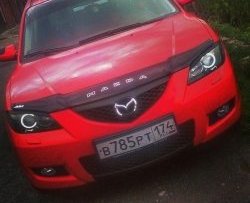 689 р. Реснички на фары Корнер  Mazda 3/Axela  BK (2003-2009) дорестайлинг, хэтчбэк, рестайлинг, хэтчбэк (Неокрашенные)  с доставкой в г. Керчь. Увеличить фотографию 2