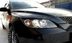689 р. Реснички на фары Лодочки  Mazda 3/Axela  BK (2003-2009) дорестайлинг, хэтчбэк, рестайлинг, хэтчбэк (Неокрашенные)  с доставкой в г. Керчь. Увеличить фотографию 3