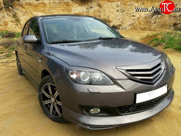 689 р. Реснички на фары Лодочки  Mazda 3/Axela  BK (2003-2009) дорестайлинг, хэтчбэк, рестайлинг, хэтчбэк (Неокрашенные)  с доставкой в г. Керчь