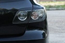 779 р. Реснички на фонари Style v1 (4 части)  Mazda 3/Axela  BK (2003-2009) дорестайлинг, хэтчбэк, рестайлинг, хэтчбэк (Неокрашенные)  с доставкой в г. Керчь. Увеличить фотографию 2