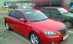 3 189 р. Решётка радиатора Style v1 (две полоски)  Mazda 3/Axela  BK (2006-2009) рестайлинг, хэтчбэк (Неокрашенная)  с доставкой в г. Керчь. Увеличить фотографию 4
