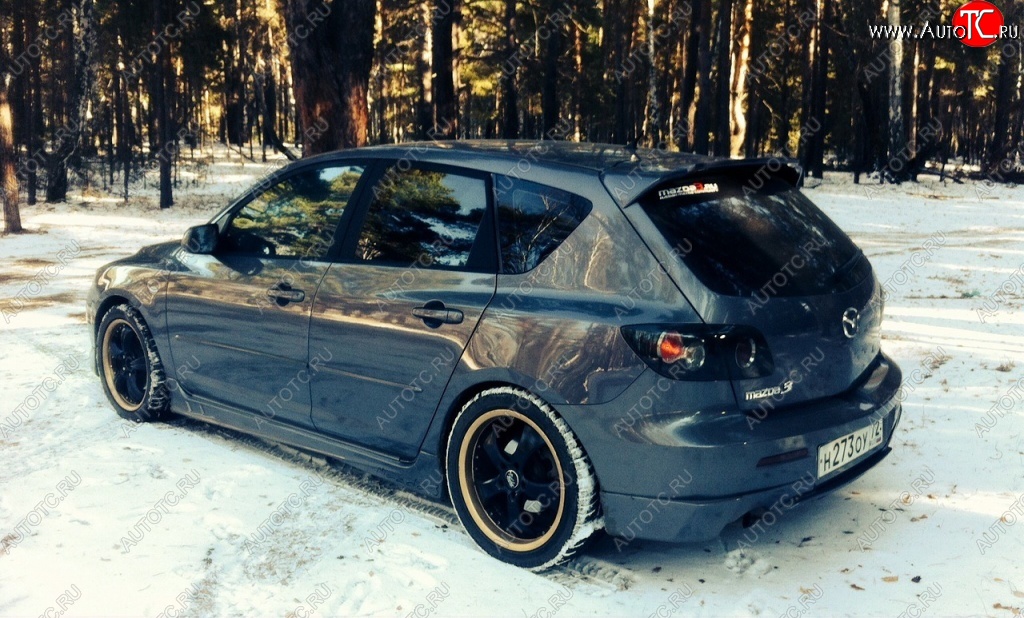 3 499 р. Спойлер Style v2 Mazda 3/Axela BK дорестайлинг, хэтчбэк (2003-2006) (Неокрашенный)  с доставкой в г. Керчь