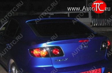 4 899 р. Козырёк на заднее стекло CT Mazda 3/Axela BK дорестайлинг седан (2003-2006) (Неокрашенный)  с доставкой в г. Керчь
