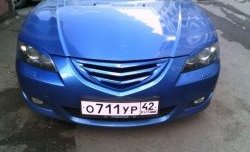 689 р. Реснички на фары Корнер Mazda 3/Axela BK дорестайлинг седан (2003-2006) (Неокрашенные)  с доставкой в г. Керчь. Увеличить фотографию 2