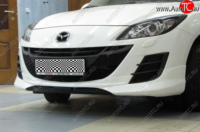 1 049 р. Реснички на фары LENZDESIGN Mazda 3/Axela BL дорестайлинг, хэтчбэк 5 дв. (2009-2011) (Неокрашенные)  с доставкой в г. Керчь