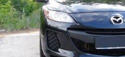 989 р. Реснички на фары RA Mazda 3/Axela BL дорестайлинг, хэтчбэк 5 дв. (2009-2011) (Неокрашенные)  с доставкой в г. Керчь. Увеличить фотографию 3