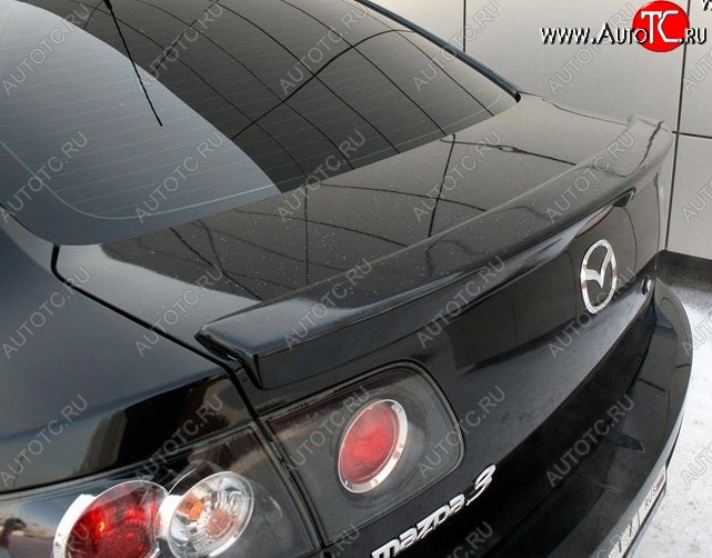 2 469 р. Лип спойлер Сток 2л  Mazda 3/Axela  BK (2003-2009) дорестайлинг седан, рестайлинг седан (Неокрашенный)  с доставкой в г. Керчь