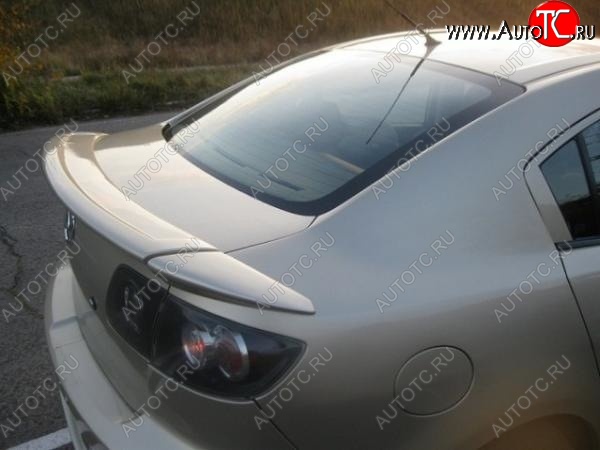 4 799 р. Спойлер Style v3 (три части)  Mazda 3/Axela  BK (2003-2009) дорестайлинг седан, рестайлинг седан (Неокрашенный)  с доставкой в г. Керчь