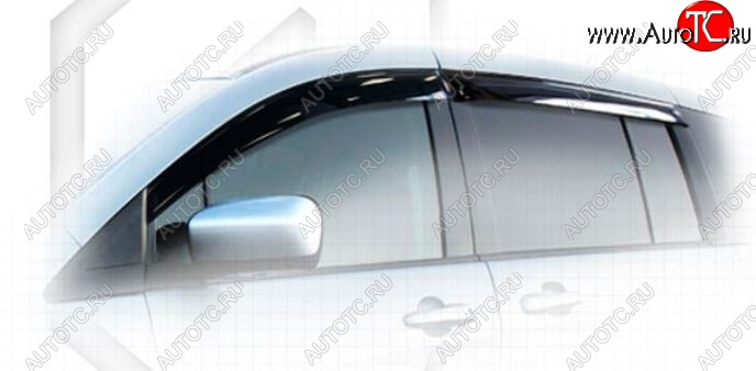 2 299 р. Дефлектора окон CA-Plastiс Mazda 5 (2010-2015) (Classic полупрозрачный, Без хром.молдинга)  с доставкой в г. Керчь