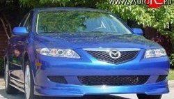 6 549 р. Накладка Razzi на передний бампер Mazda 6 GG лифтбэк дорестайлинг (2002-2005) (Неокрашенная)  с доставкой в г. Керчь. Увеличить фотографию 2
