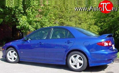 7 349 р. Пороги накладки Razzi Mazda 6 GG седан дорестайлинг (2002-2005) (Неокрашенные)  с доставкой в г. Керчь
