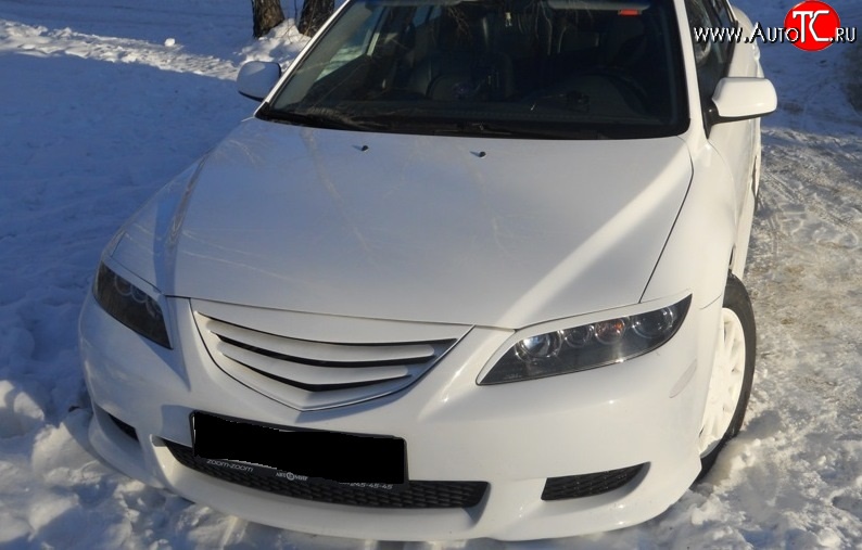 1 339 р. Реснички на фары Sport v2 Mazda 6 GG седан дорестайлинг (2002-2005) (Неокрашенные)  с доставкой в г. Керчь
