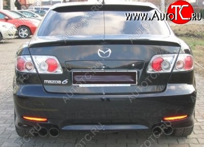 4 449 р. Лип спойлер Сабля Mazda 6 GG седан дорестайлинг (2002-2005) (Неокрашенный)  с доставкой в г. Керчь