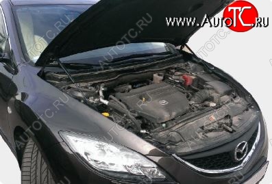 2 299 р. Упоры капота Russtal Mazda 6 GH рестайлинг универсал (2010-2012)  с доставкой в г. Керчь