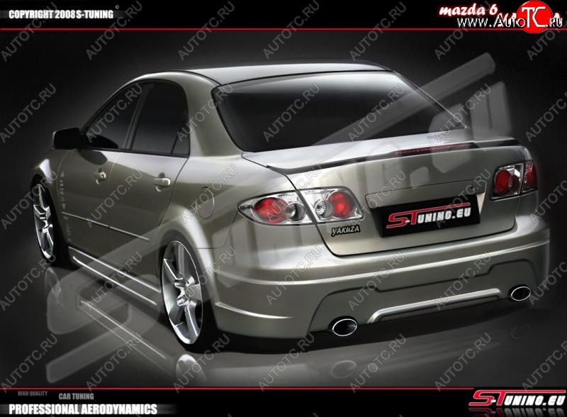 25 899 р. Задний бампер Yakudza Mazda 6 GG седан дорестайлинг (2002-2005)  с доставкой в г. Керчь