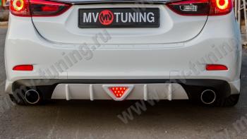 2 499 р. Стоп сигнал LED F1  Mazda 6  GJ (2012-2018) дорестайлинг седан, 1-ый рестайлинг седан (Красный)  с доставкой в г. Керчь. Увеличить фотографию 2