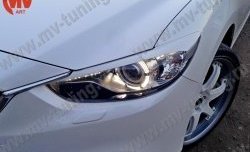1 299 р. Реснички на фары Sport V2  Mazda 6  GJ (2012-2015) дорестайлинг седан (Неокрашенные)  с доставкой в г. Керчь. Увеличить фотографию 3
