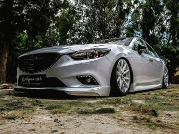 6 299 р. Клыки переднего бампера Var №2 Lite (комплектация Drive и Activ) MV-Tuning Mazda 6 GJ дорестайлинг седан (2012-2015) (Неокрашенные)  с доставкой в г. Керчь. Увеличить фотографию 3