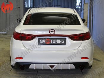 12 699 р. Диффузор заднего бампера Sport v2 Mazda 6 GJ дорестайлинг седан (2012-2015) (Неокрашенный)  с доставкой в г. Керчь. Увеличить фотографию 5