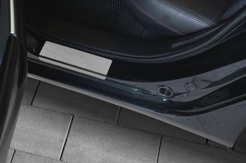 1 799 р. Накладки порожков салона Russtal Mazda 6 GJ дорестайлинг седан (2012-2015) (нержавейка зеркальная)  с доставкой в г. Керчь. Увеличить фотографию 3