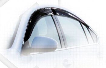 Дефлектора окон CA-Plastiс Mazda 6 GH дорестайлинг лифтбэк (2007-2010) (Classic полупрозрачный, Без хром.молдинга)