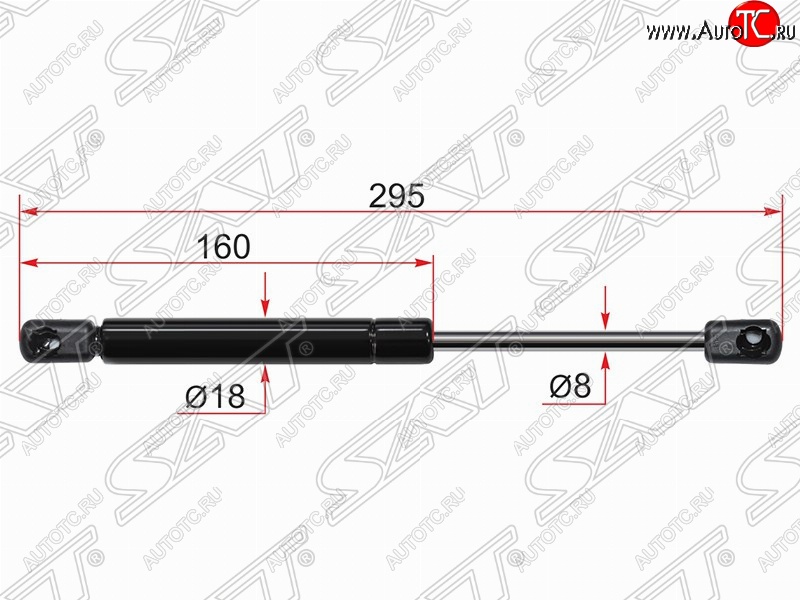 659 р. Упор крышки багажника SAT (газовый)  Mazda 6  GH - Atenza  с доставкой в г. Керчь