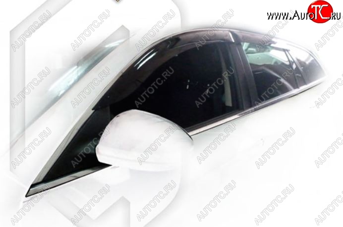 1 999 р. Дефлектор капота CA-Plastiс  Mazda 6  GH (2007-2010) дорестайлинг универсал (Classic полупрозрачный, Без хром.молдинга)  с доставкой в г. Керчь