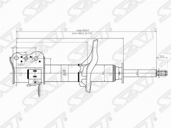 Левый амортизатор задний SAT Mazda 626 ( GF,  GF,FW) - Capella  GF