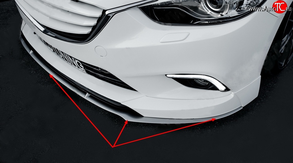9 449 р. Сплиттер на передний бампер SkyAcyivSport  Mazda 6  GJ (2012-2015) дорестайлинг седан (Неокрашенная)  с доставкой в г. Керчь