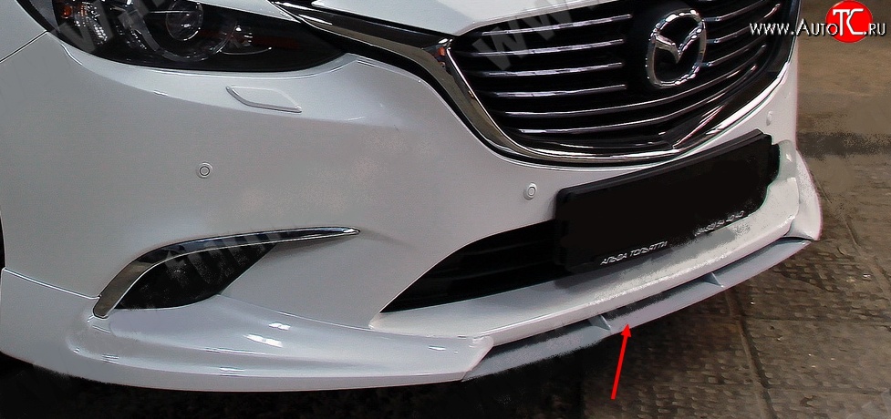 4 199 р. Спойлер переднего бампера SkyActivSport  Mazda 6  GJ (2015-2018) 1-ый рестайлинг седан (Неокрашенная)  с доставкой в г. Керчь