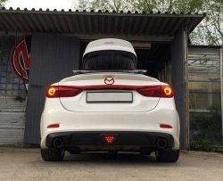12 699 р. Диффузор заднего бампера Sport v1  Mazda 6  GJ (2015-2018) 1-ый рестайлинг седан (Неокрашенная)  с доставкой в г. Керчь. Увеличить фотографию 3