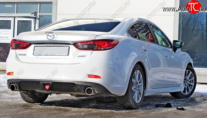 12 699 р. Диффузор заднего бампера Sport v1  Mazda 6  GJ (2015-2018) 1-ый рестайлинг седан (Неокрашенная)  с доставкой в г. Керчь