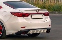 Диффузор заднего бампера Sport v4 Mazda 6  GJ (2015-2018) 1-ый рестайлинг седан