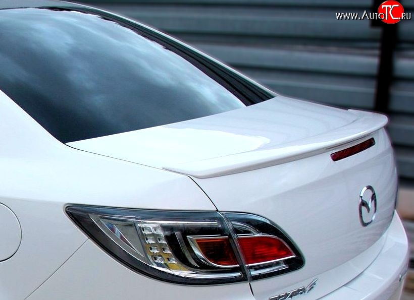 3 499 р. Лип спойлер Drive Mazda 6 GH дорестайлинг седан (2007-2010) (Неокрашенный)  с доставкой в г. Керчь