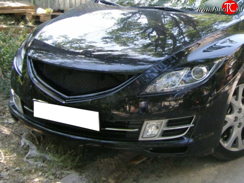 1 499 р. Решётка радиатора Racing Mazda 6 GH дорестайлинг лифтбэк (2007-2010) (Неокрашенная)  с доставкой в г. Керчь