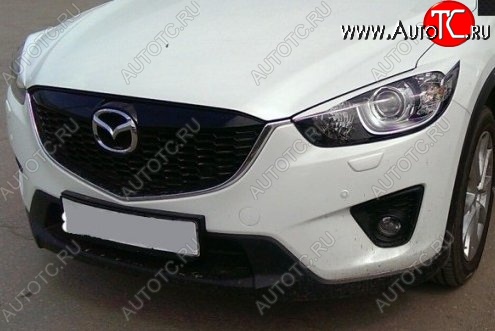 1 299 р. Реснички на фары Tuning-Sport v2 Mazda CX-5 KE рестайлинг (2015-2017) (Неокрашенные)  с доставкой в г. Керчь