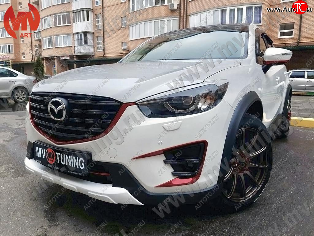 9 199 р. Расширители колесных арок MV-Tuning Mazda CX-5 KE дорестайлинг (2011-2014) (Неокрашенный)  с доставкой в г. Керчь