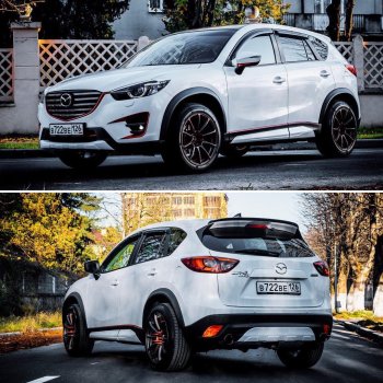 9 199 р. Расширители колесных арок MV-Tuning Mazda CX-5 KE дорестайлинг (2011-2014) (Неокрашенный)  с доставкой в г. Керчь. Увеличить фотографию 2