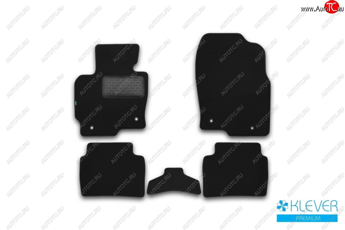 1 277 р. Коврики в салон Klever Premium (текстиль) Mazda CX-5 KE дорестайлинг (2011-2014) (Черный)  с доставкой в г. Керчь
