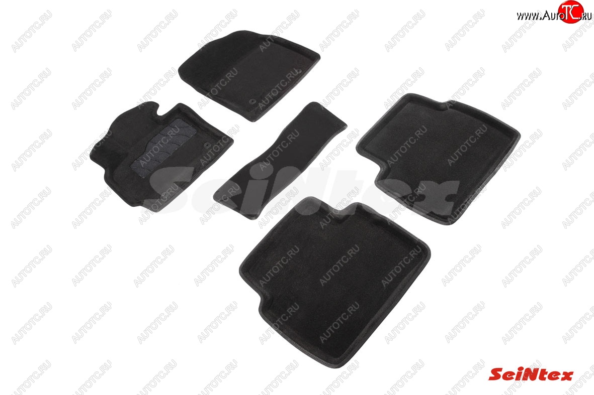 5 449 р. Комплект 3D ковриков в салон (ворсовые / чёрные) Seintex  Mazda CX-5  KE (2011-2017) дорестайлинг, рестайлинг  с доставкой в г. Керчь