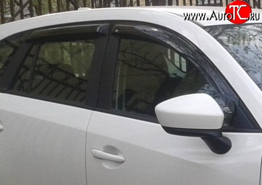 999 р. Комплект дефлекторов окон (ветровиков) 4 шт. Russtal Mazda CX-5 KE дорестайлинг (2011-2014)  с доставкой в г. Керчь