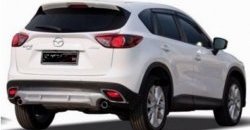 4 149 р. Накладка на задний бампер СТ v2 v2 Mazda CX-5 KE рестайлинг (2015-2017) (Неокрашенная)  с доставкой в г. Керчь. Увеличить фотографию 2