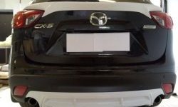 4 149 р. Накладка на задний бампер СТ v2 v2 Mazda CX-5 KE рестайлинг (2015-2017) (Неокрашенная)  с доставкой в г. Керчь. Увеличить фотографию 3