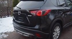 4 149 р. Накладка на задний бампер СТ v2 v2 Mazda CX-5 KE рестайлинг (2015-2017) (Неокрашенная)  с доставкой в г. Керчь. Увеличить фотографию 8